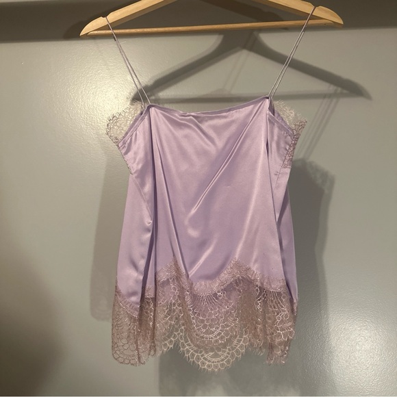 Brand New With Tags Anais Jourden Silk Lavender Lace Trim Cami Top. - Picture 6 of 6